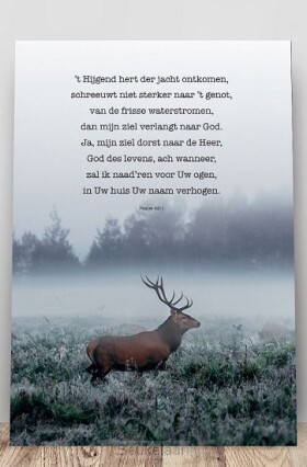 metalen-wandbord-a3-hijgend-hert-ps-42